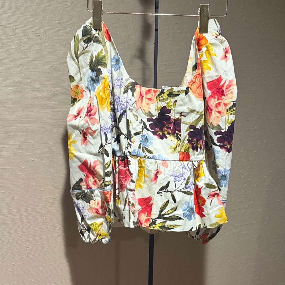 Vibrant Floral Women's Blouse